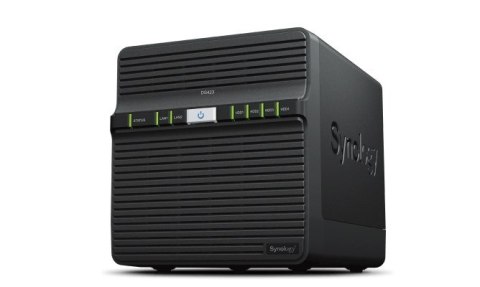 NAS Synology DS423; Tower; 4x (3.5" SATA HDD); Realtek RTD1619B;,2GB DDR4, 2x 1GbE RJ-45