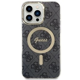 Guess GUHMS23MH4STK S23+ S916 czarny/black hardcase 4G MagSafe
