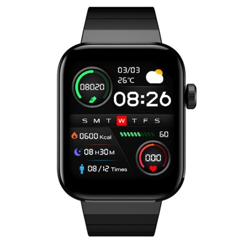 Smartwatch T1 1.6 cala 250 mAh czarny