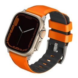 UNIQ pasek Linus Apple Watch Series 1/2/3/4/5/6/7/8/SE/SE2/Ultra 42/44/45/49mm Airosoft Silicone pomarańczowy/volt orange