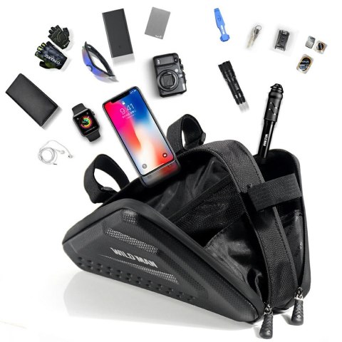 Etui/sakwa na ramę roweru WILDMAN ES19 uchwyt rowerowy czarna/black