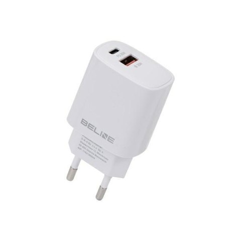 Beline Ład. siec. 1x USB-C + 1x USB 30W biała /white (only head) PD 3.0 + QC 3.0 BLN2CW30