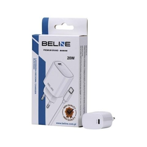 Beline Ład. siec. 1x USB-C 20W + kabel USB-C biała /white PD 3.0 BLNCW20C