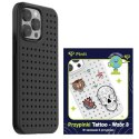 Zestaw Etui Pinit Dynamic + Tattoo Pin iPhone 14 Pro 6.1" czarny/black wzór 3