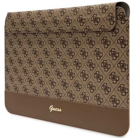 Guess Sleeve GUCS14PS4SGW 14" brązowy/ brown 4G Stripe Metal Logo