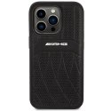 AMG AMHMP14LOSDBK iPhone 14 Pro 6.1" czarny/black hardcase Leather Curved Lines MagSafe