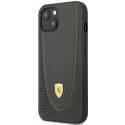 Ferrari FEHCP13MRGOG iPhone 13 6.1" czarny/black hardcase Leather Curved Line