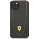 Ferrari FEHCP13MRGOG iPhone 13 6.1" czarny/black hardcase Leather Curved Line