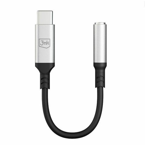 3MK Adapter USB-C - Jack 3,5 mm czarny/black