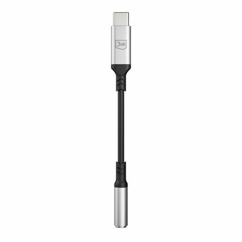3MK Adapter USB-C - Jack 3,5 mm czarny/black