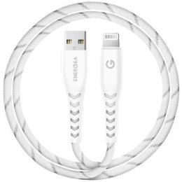 ENERGEA kabel Nyloflex USB - Lightning Charge and Sync C89 MFI 1.5m biały/white