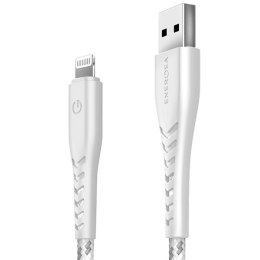 ENERGEA kabel Nyloflex USB - Lightning Charge and Sync C89 MFI 1.5m biały/white