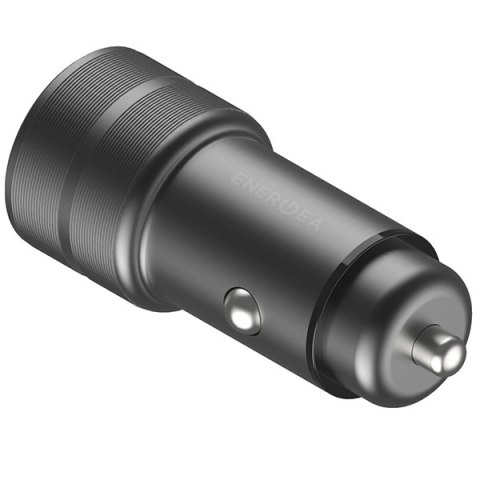 ENERGEA ład. sam. 1xUSB+1xUSB-C PD-QC 3.0 38W szary/gunmetal Alu Drive PD20+