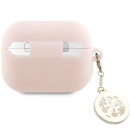 Guess GUAP23DSLGHDP AirPods Pro 2 cover różowy/pink 3D Rubber 4G Diamond Charm