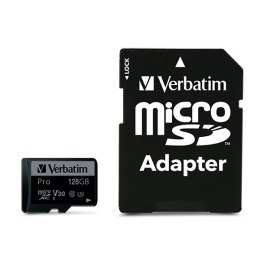 Verbatim 128GB, micro SDXC, 47044, UHS 3 (U3), z adapterm