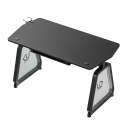 ULTRADESK Biurko dla gracza BOOSTER, 136x70,5 cm, 75 cm, podświetlenie RGB, uchwyt na słuchawki i napój