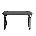 ULTRADESK Biurko dla gracza BOOSTER, 136x70,5 cm, 75 cm, podświetlenie RGB, uchwyt na słuchawki i napój
