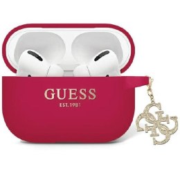 Guess GUAP2LECG4M AirPods Pro 2 cover purpurowy/magenta Liquid Silicone Glitter Triangle Charm