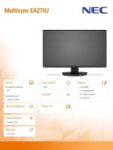 Monitor Multisync EA271U 27 UHD Czarny