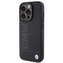 BMW BMHMP15XSLLBK iPhone 15 Pro Max 6.7" czarny/black MagSafe Leather Hot Stamp