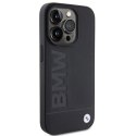 BMW BMHMP15XSLLBK iPhone 15 Pro Max 6.7" czarny/black MagSafe Leather Hot Stamp