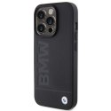 BMW BMHMP15LSLLBK iPhone 15 Pro 6.1" czarny/black MagSafe Leather Hot Stamp