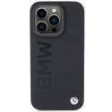 BMW BMHMP15LSLLBK iPhone 15 Pro 6.1" czarny/black MagSafe Leather Hot Stamp