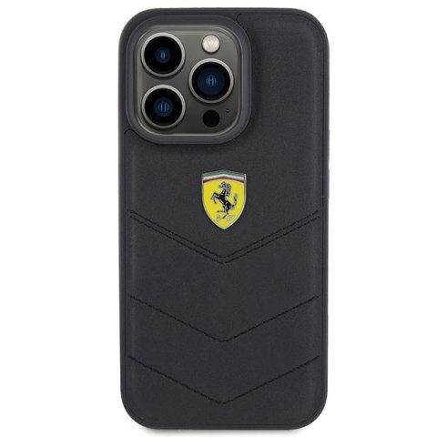 Ferrari FEHCP15LRDUK iPhone 15 Pro 6.1" czarny/black hardcase Quilted Metal Logo