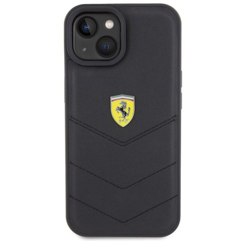 Ferrari FEHCP15SRDUK iPhone 15 6.1" czarny/black hardcase Quilted Metal Logo