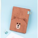 Line Friends - Pluszowy Notes / Notatnik A5 Miś BROWN