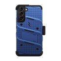 ZIZO BOLT Series - Pancerne etui Samsung Galaxy S22+ ze szkłem 9H na ekran + uchwyt z podstawką (niebieski)