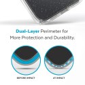 Speck Presidio Perfect-Clear with Glitter + MagSafe - Etui iPhone 14 Plus z powłoką MICROBAN (Clear / Gold Glitter)