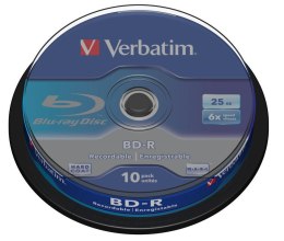 BD-R VERBATIM 25 GB 6x Spindle 10 szt.