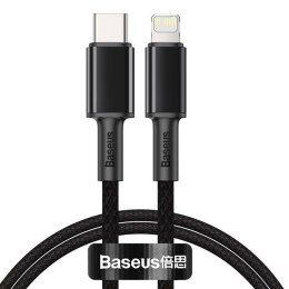 Kabel przewód USB-C / Typ-C - Lightning / iPhone Baseus CATLGD-01 z obsługą szybkiego ładowania 20W PD 1m czarny