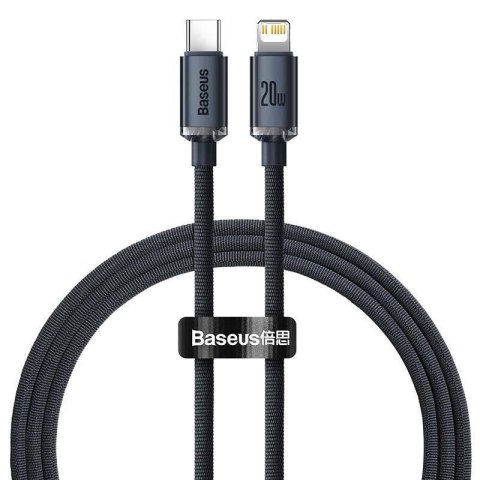 Kabel przewód USB-C / Typ-C - Lightning / iPhone 1,2m Baseus Crystal CAJY000201 z obsługą szybkiego ładowania 20W PD
