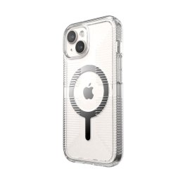 Speck Gemshell Grip + MagSafe - Etui do iPhone 15 (Clear / Chrome Finish)