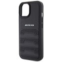 AMG AMHCP15SGSEBK iPhone 15 6,1" czarny/black hardcase Leather Debossed Lines