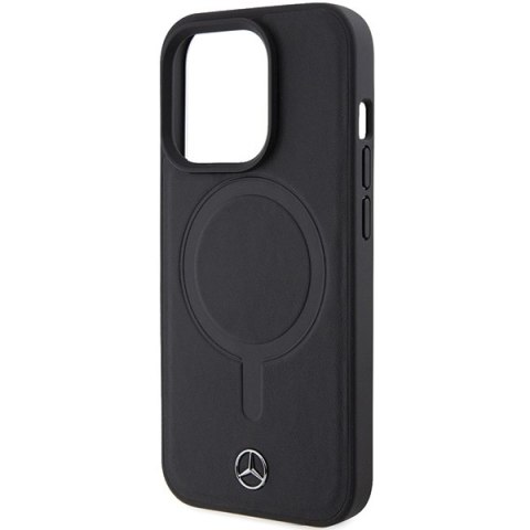 Mercedes MEHMP15L23RCMK iPhone 15 Pro 6.1" czarny/black hardcase Smooth Leather MagSafe