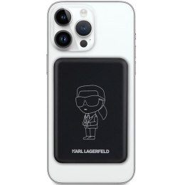 Karl Lagerfeld Powerbank indukcyjny KLPBM5KIOTTGK 5000mAh czarny/black NFT Outline Ikonik MagSafe