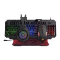 Marvo CM430 CZ/SK, zestaw klawiatura mysz dla gracza, podkładka, klawiatura, CZ/SK, do gry, membranowa rodzaj przewodowa (USB), 