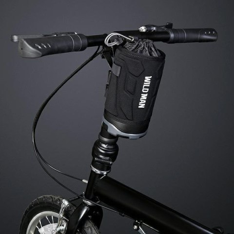 Etui/uchwyt na rower WILDMAN R1 sakwa na ramę czarno-szara /black-gray