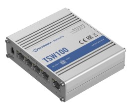 Przełącznik przemysłowy TSW100 4xPoE+, 5xGigabit