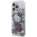 Hello Kitty HKHCP13LHDGPHT iPhone 13 Pro / 13 6.1" biały/white hardcase IML Kitty On Bricks Graffiti