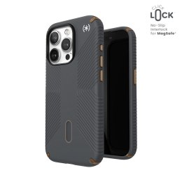 Speck Presidio2 Grip ClickLock & MagSafe - Etui iPhone 15 Pro (Charcoal Grey / Cool Bronze)