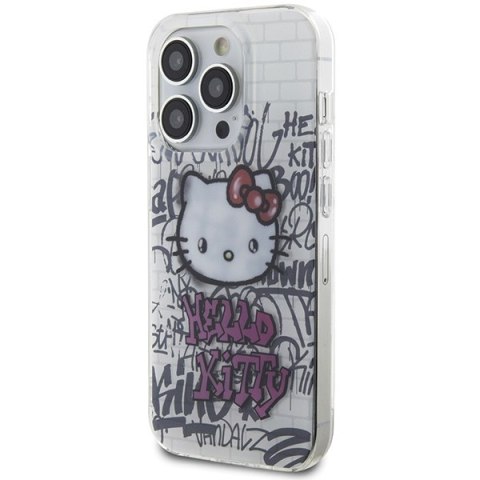 Hello Kitty HKHCP15XHDGPHT iPhone 15 Pro Max 6.7" biały/white hardcase IML Kitty On Bricks Graffiti