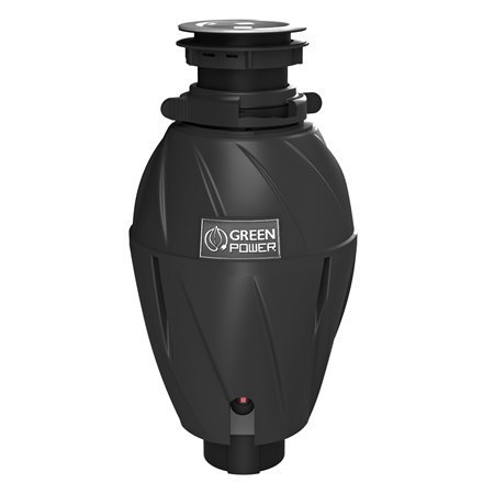 Elleci | Młynek do odpadów kuchennych | TDH01000BK Green Power 1 HP DeLuxe | 750 W | 1070 ml | 2800 RPM | Czarny