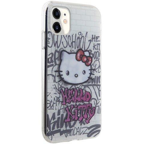 Hello Kitty HKHCN61HDGPHT iPhone 11 / Xr 6.1" biały/white hardcase IML Kitty On Bricks Graffiti