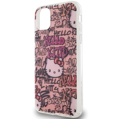 Hello Kitty HKHCN61HDGPTP iPhone 11 / Xr 6.1" różowy/pink hardcase IML Tags Graffiti