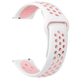 Beline pasek Watch 20mm Sport Silicone biało-różowy white/pink box
