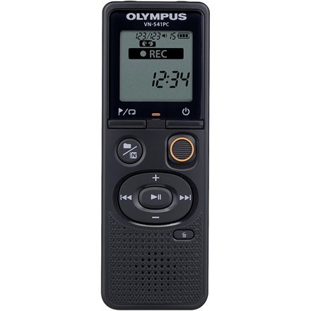 Olympus | Digital Voice Recorder (OM branded) | VN-541PC | Black | Segment display 1.39' | WMA